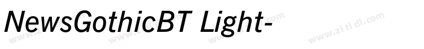 NewsGothicBT Light字体转换